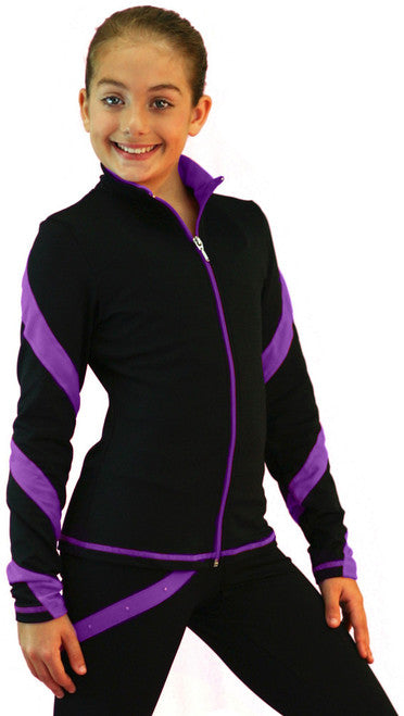 Chloe Noel J36 Poly Spandex Jacket Black-Purple